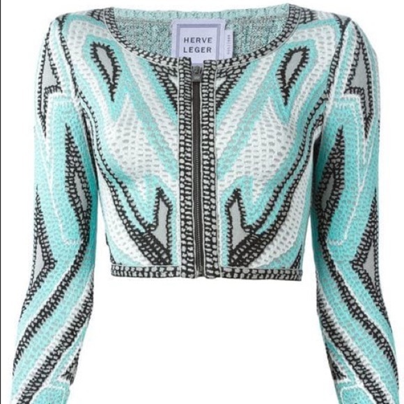 Herve Leger Jackets & Blazers - Authentic Herve Leger Nichola‎ Crop Jacket